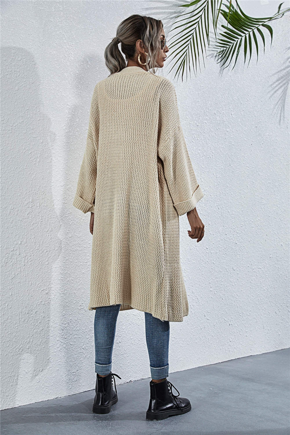 Open Front Long Sleeve Cardigan