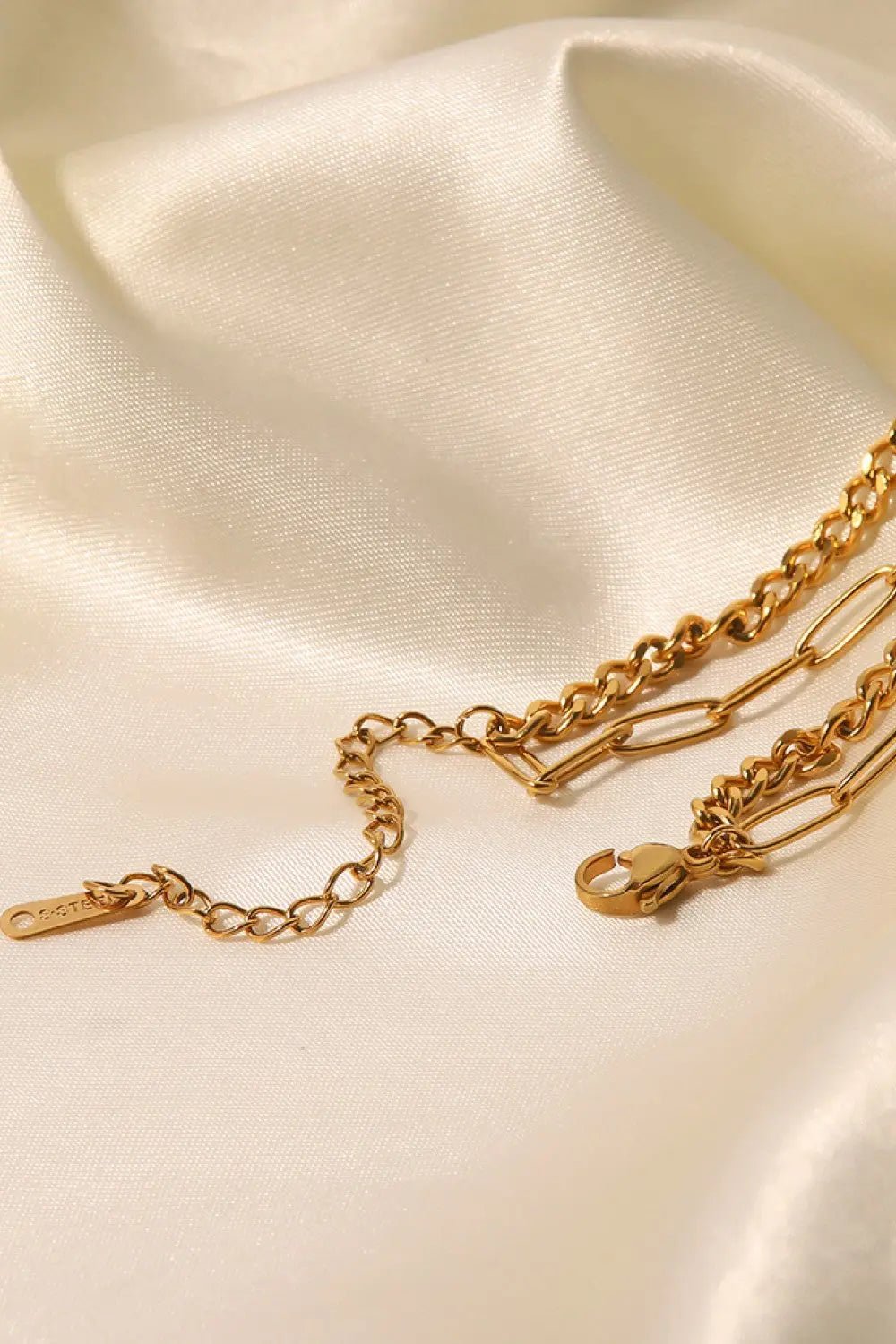 18K Gold Plated Layered Chain Necklace - Celeste