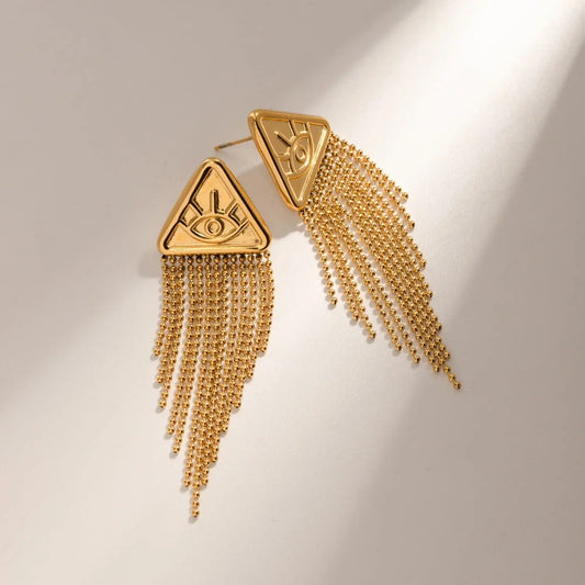 18K Gold - Plated Stainless Steel Geometric Earrings - Celeste