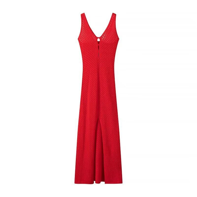 Halter V-Neck Dress