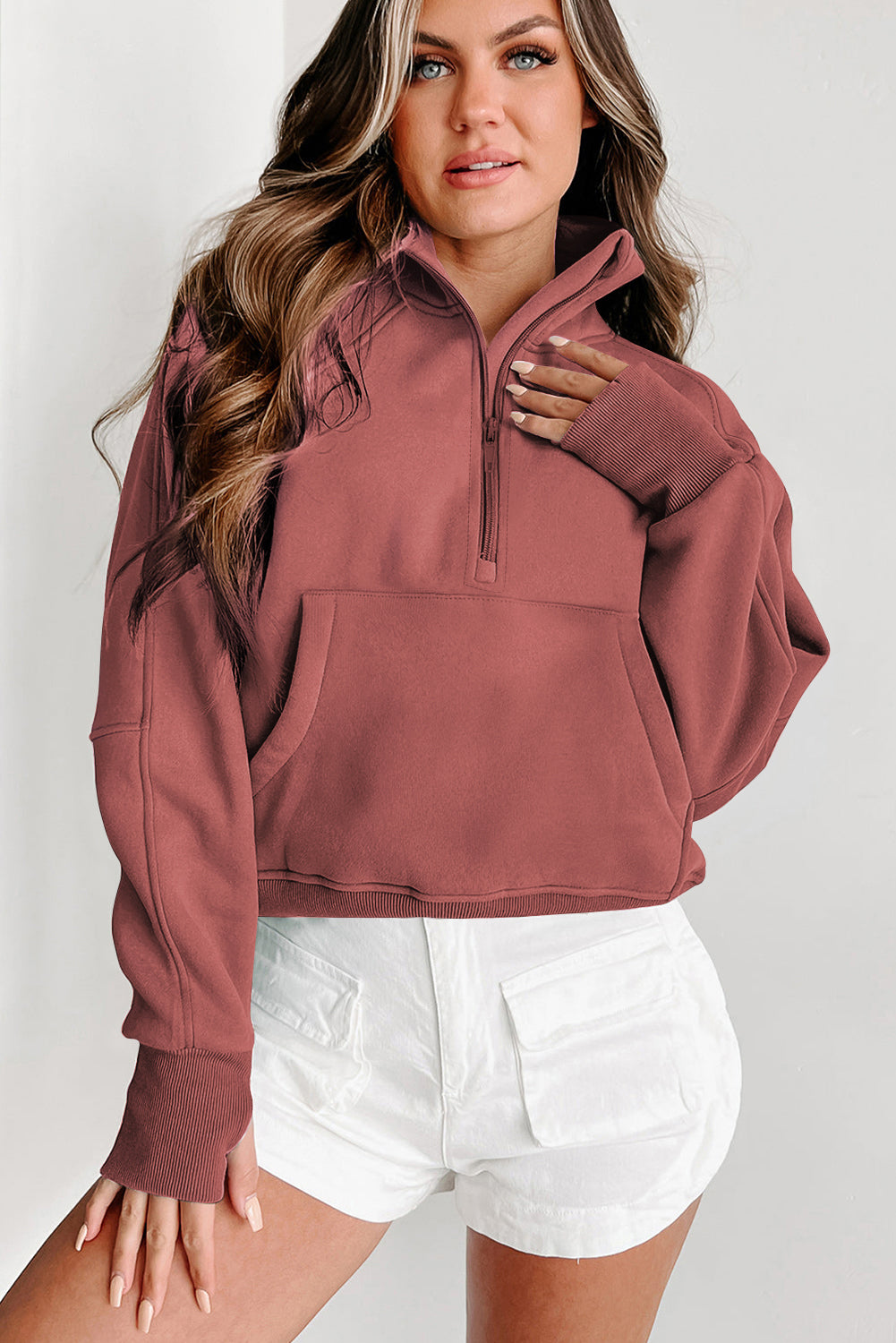 Brown Fleece Lined Sweatshirt