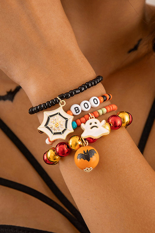 4pcs Halloween Bracelet Set - Orange - Celeste