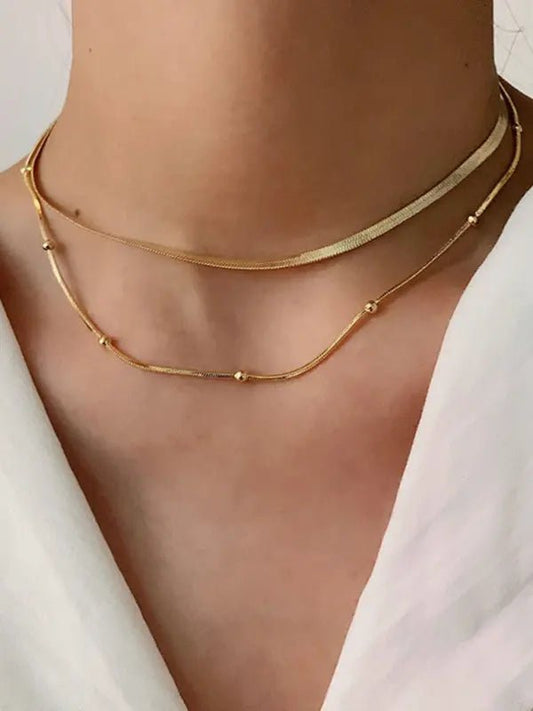 Alethea - Chain Choker Necklace - Celeste