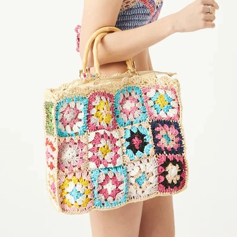 Astraea - Bohemian Woven Bag - Celeste