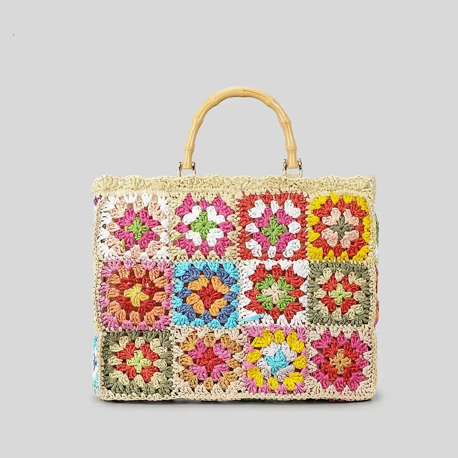 Astraea - Bohemian Woven Bag - Celeste