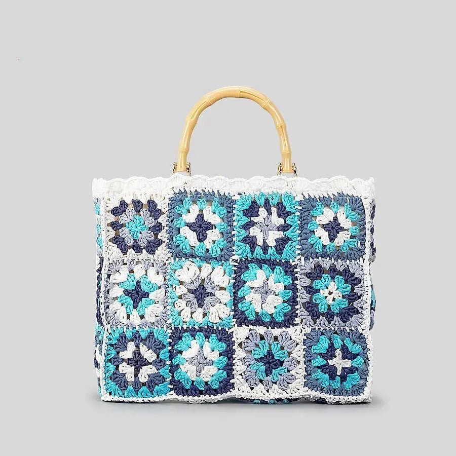 Astraea - Bohemian Woven Bag - Celeste