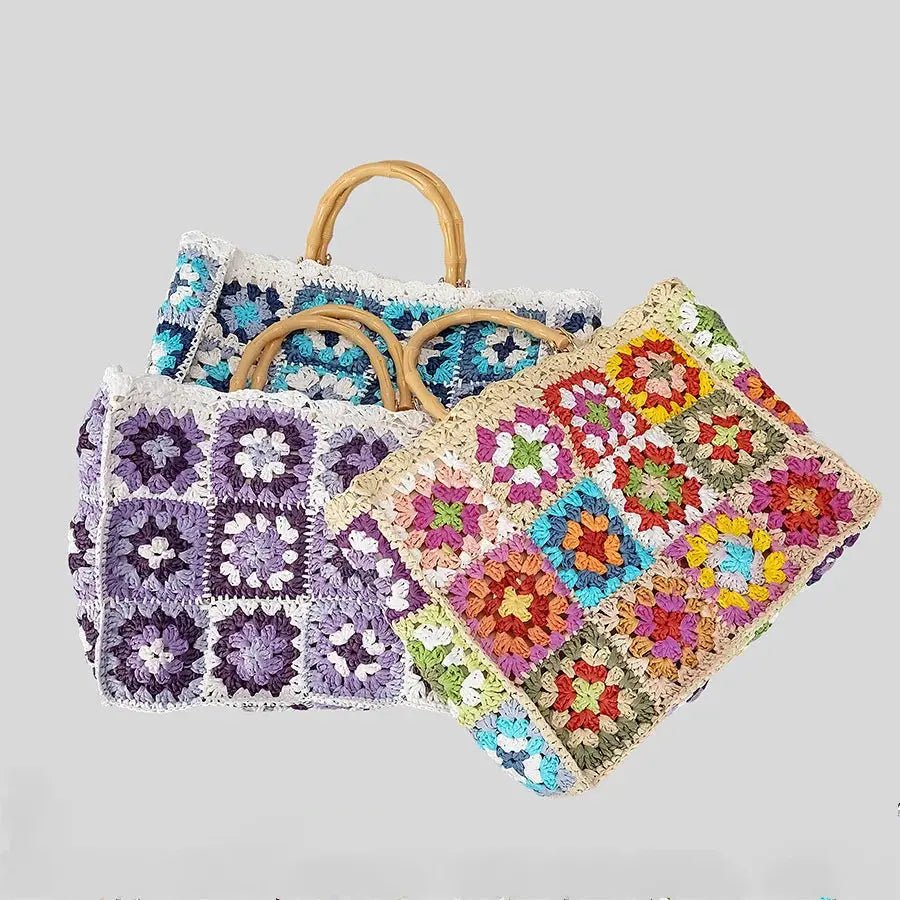 Astraea - Bohemian Woven Bag - Celeste