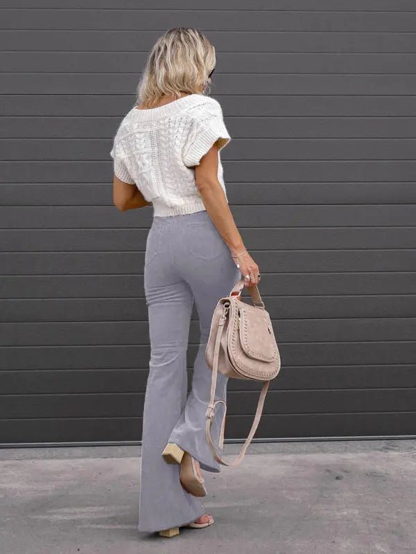 Better Than You - High Waist Casual Pants - Celeste