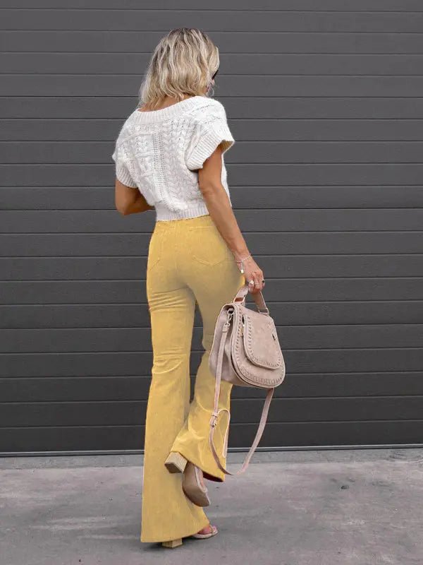 Better Than You - High Waist Casual Pants - Celeste