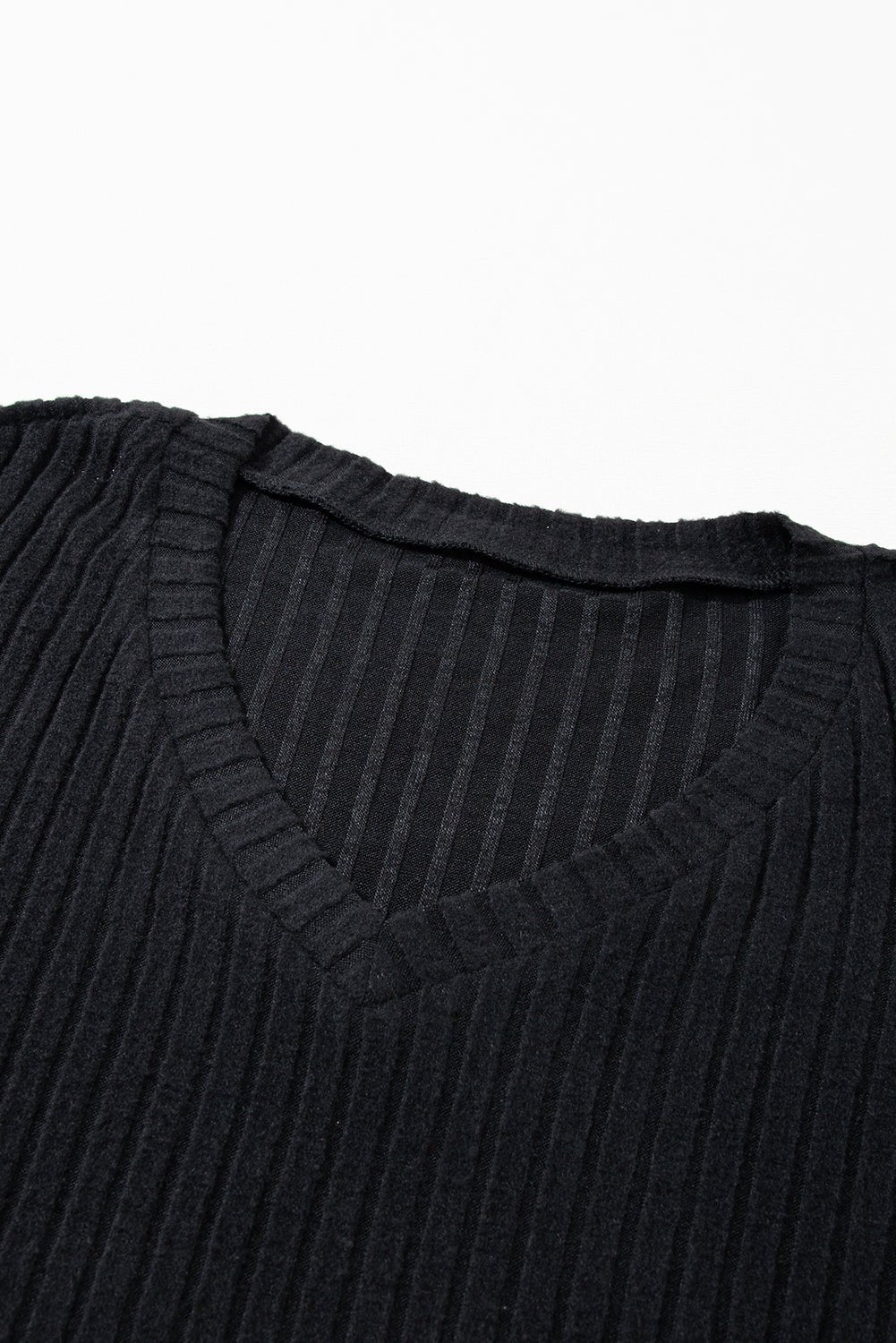 Black Ribbed Knit Two-piece Outfit - Celeste  Loungewear & Sleepwear/Loungewear  