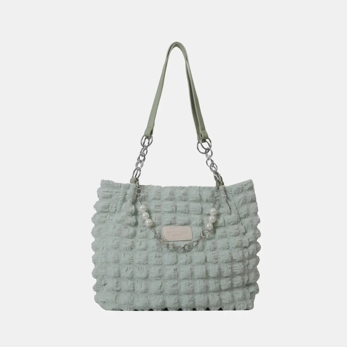 Bubble Textured Tote Bag - Celeste