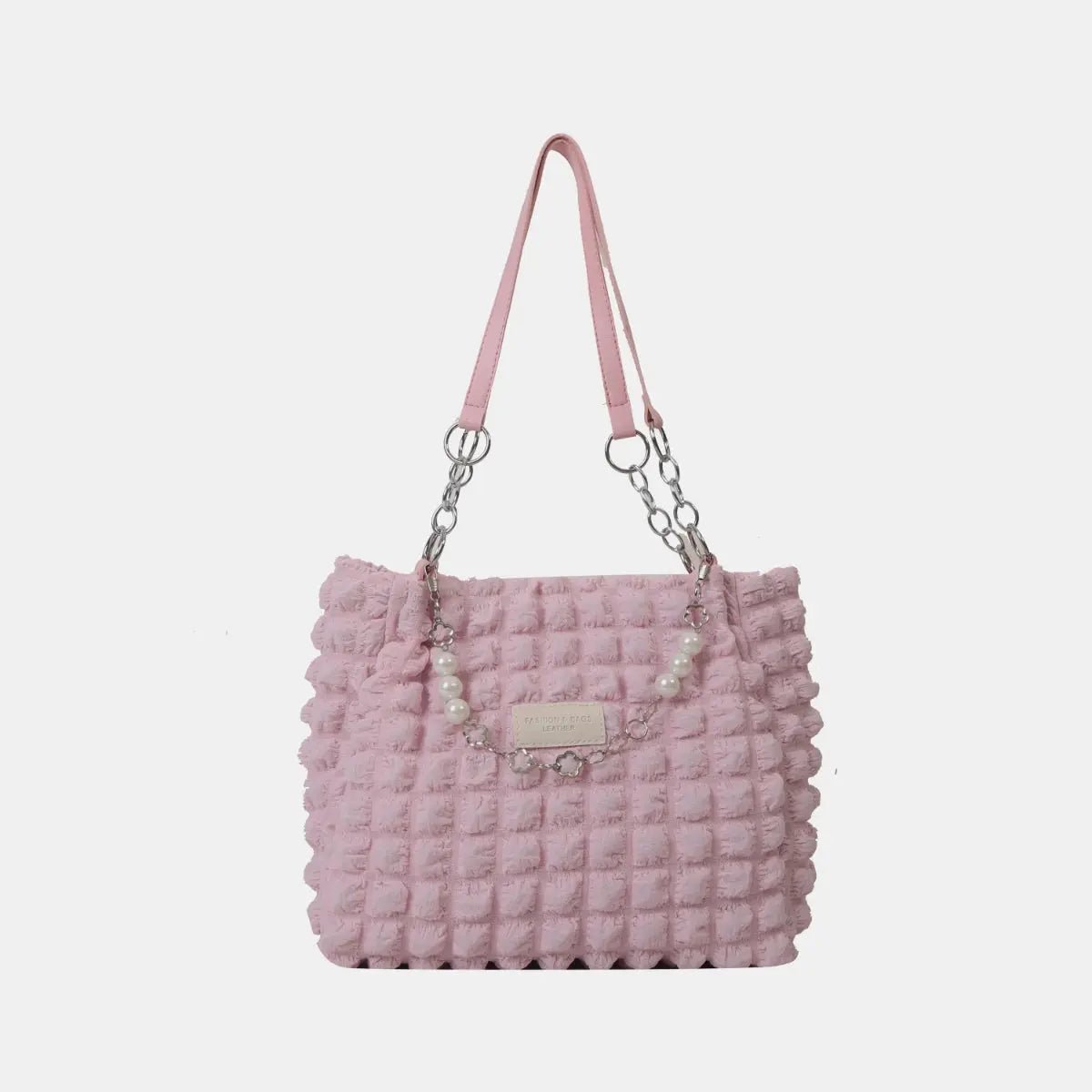 Bubble Textured Tote Bag - Celeste