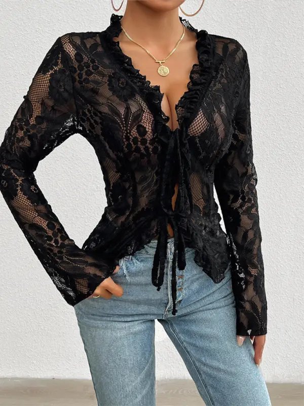 Celeste Lace Floral Blouse - Celeste