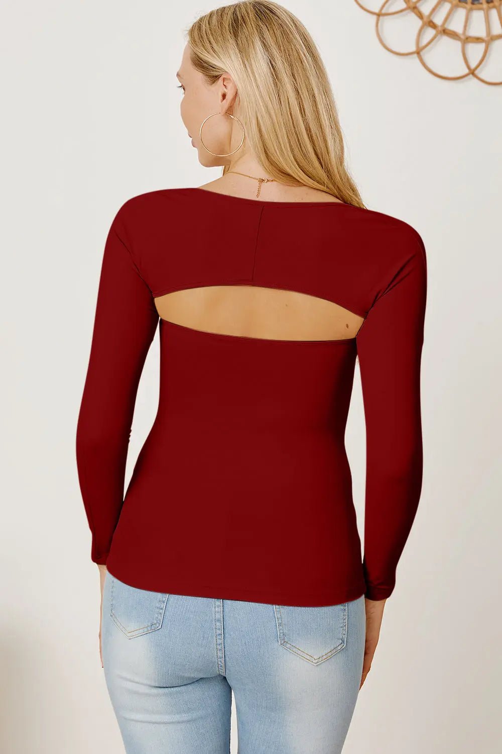 Cutout Raglan Sleeve Bolero and Tube Top - Celeste