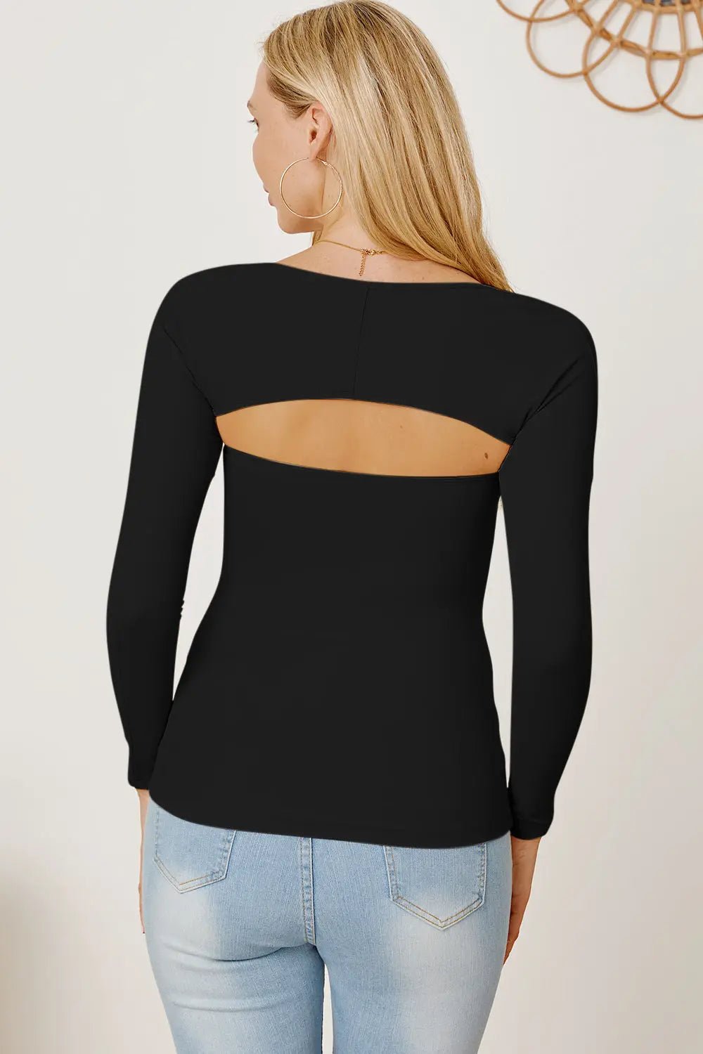 Cutout Raglan Sleeve Bolero and Tube Top - Celeste