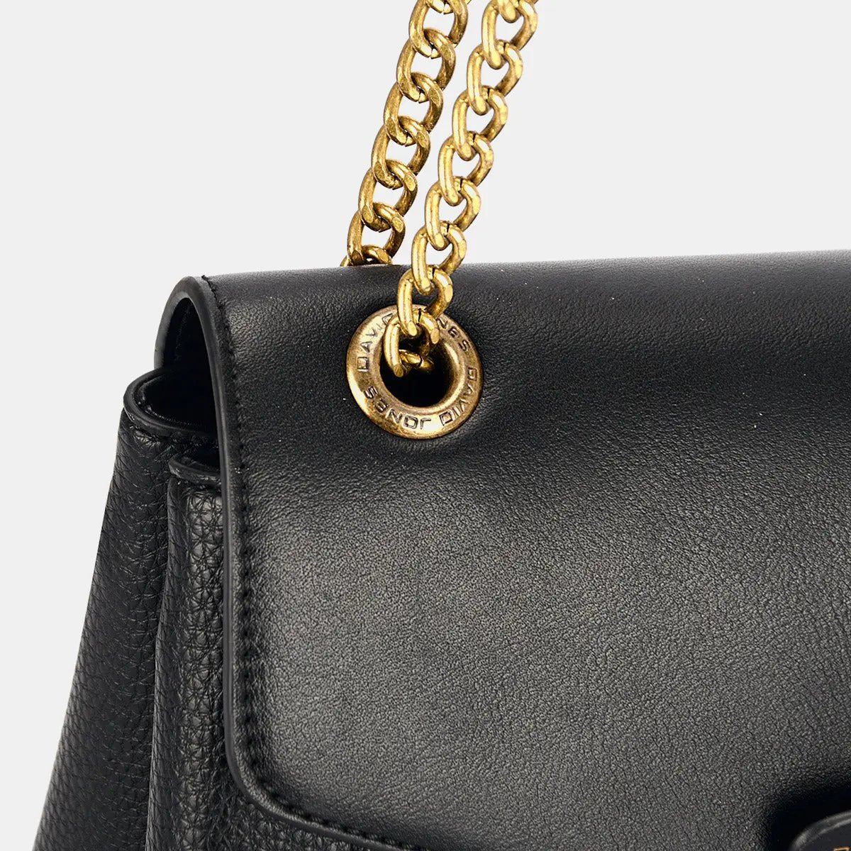 David Jones Chain - Handle Shoulder Bag - Celeste