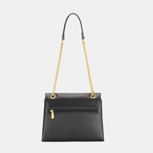 David Jones Chain - Handle Shoulder Bag - Celeste