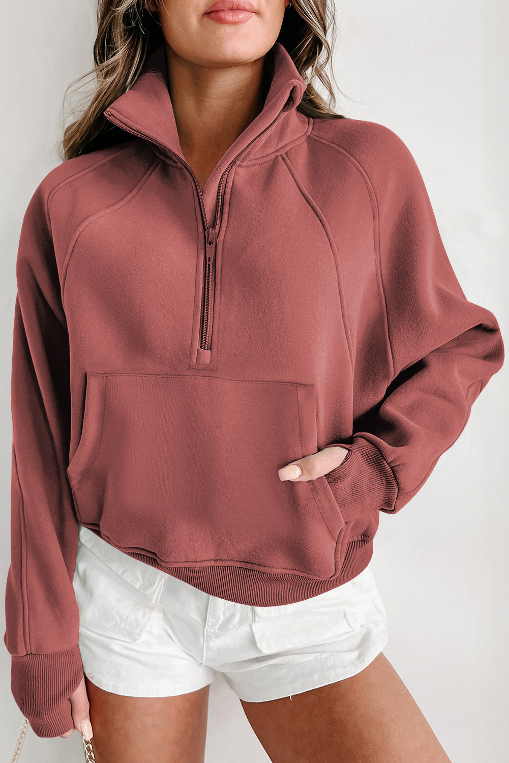 Brown Fleece Lined Sweatshirt