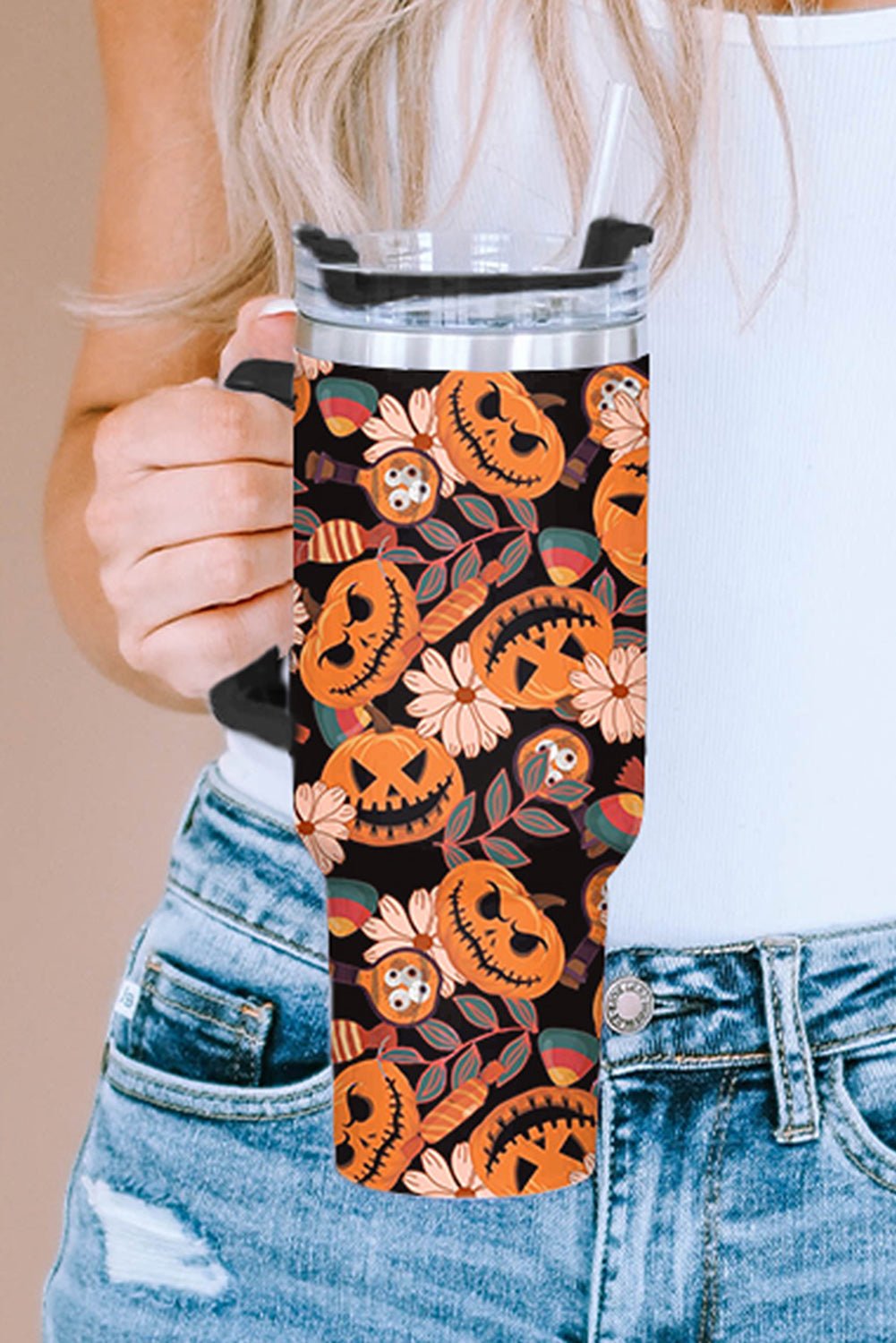 Halloween Pumpkin - 40oz Tumbler - Celeste