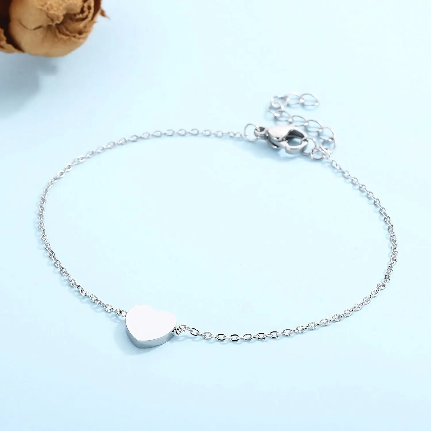 Heart Necklace, Bracelet and Stud Earrings Jewelry Set - Celeste