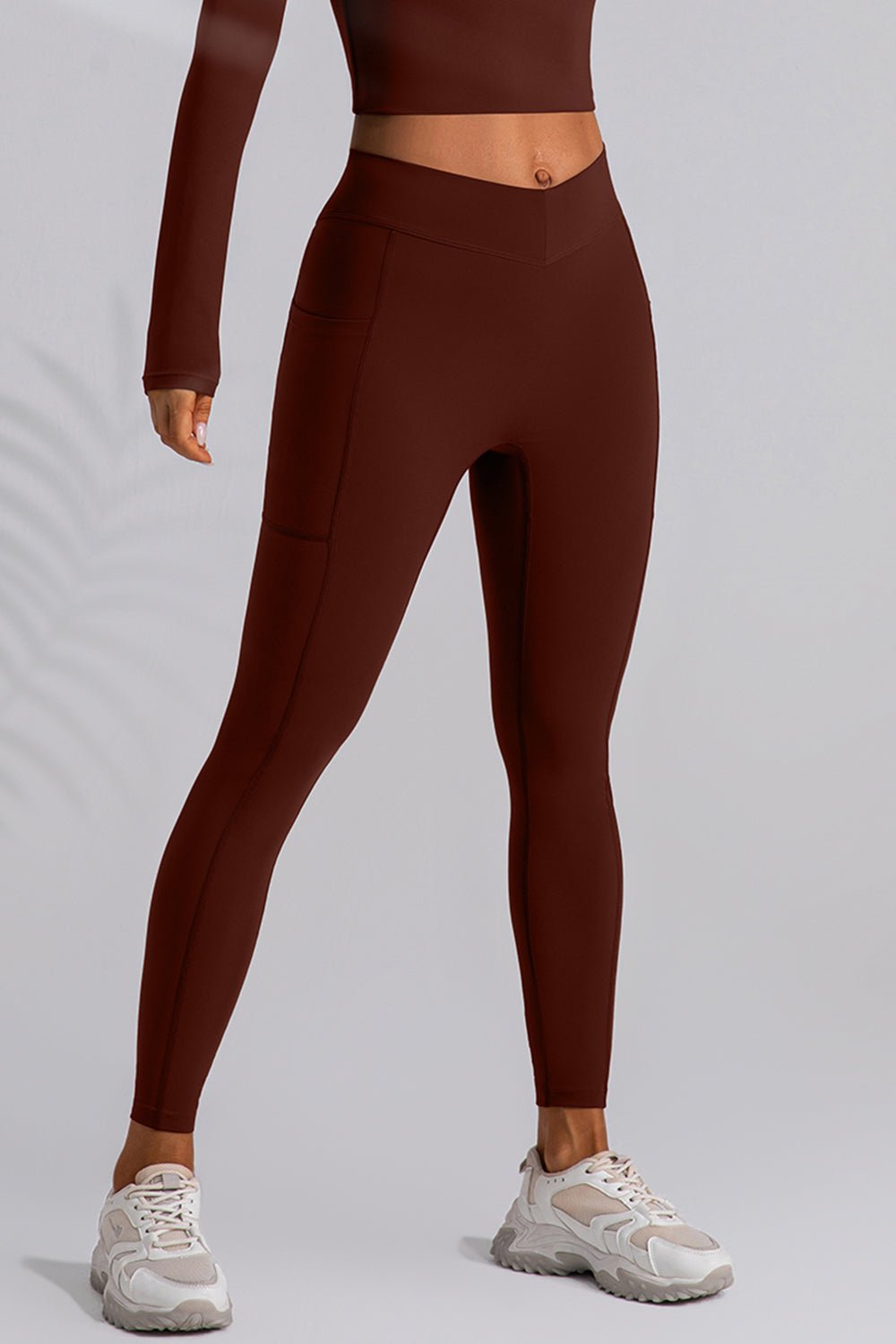 High Waist Active Leggings with Pockets - Celeste