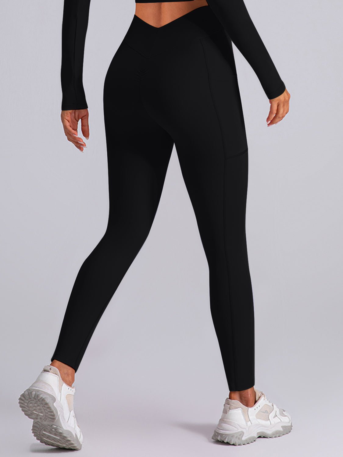 High Waist Active Leggings with Pockets - Celeste