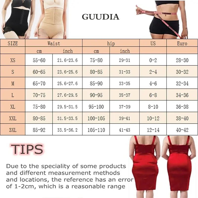 High Waist Tummy Control Shapewear - Seamless Body Shaper Panties for Women - Celeste