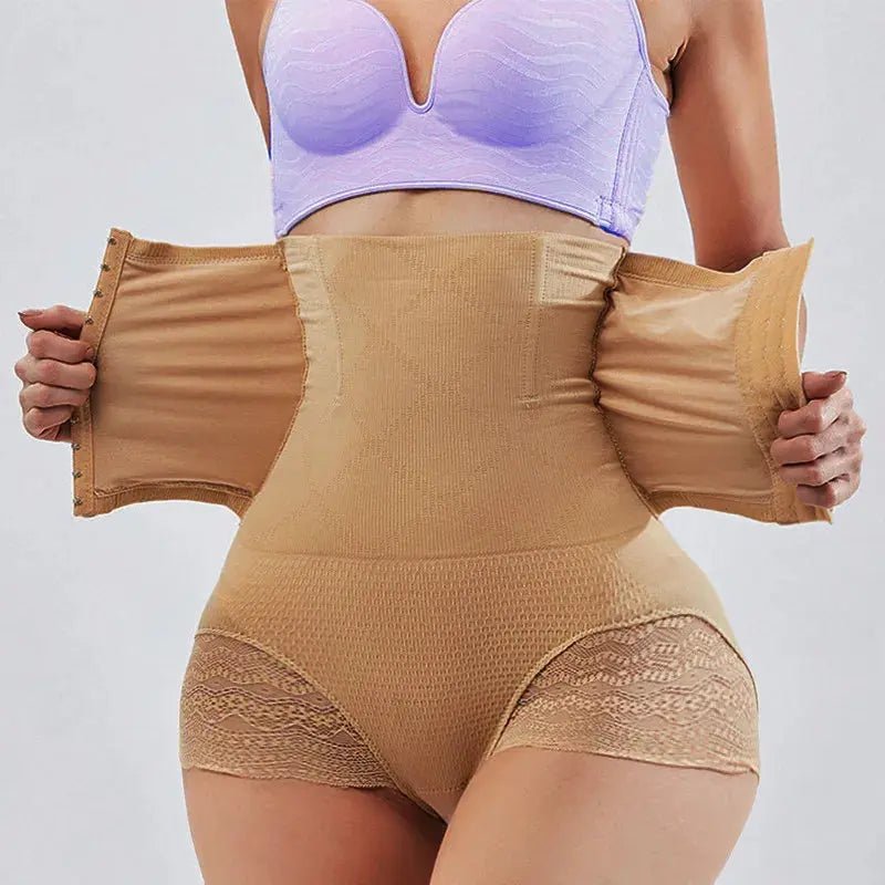 High Waist Tummy Control Shapewear - Seamless Body Shaper Panties for Women - Celeste