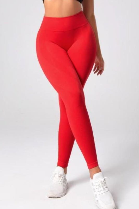 High Waistband Long Active Pants - Celeste