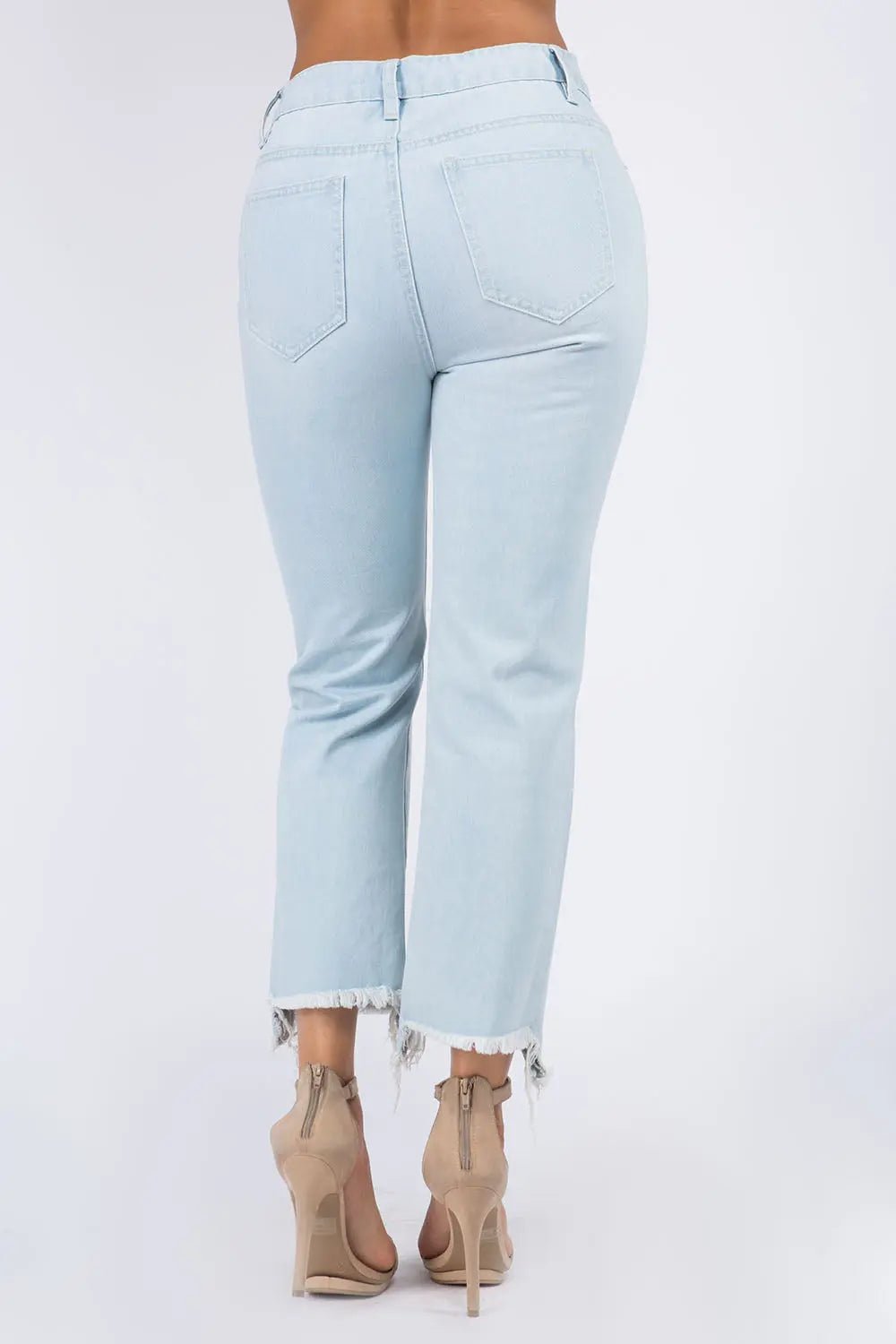 High Waisted Denim Jeans Denim - Celeste