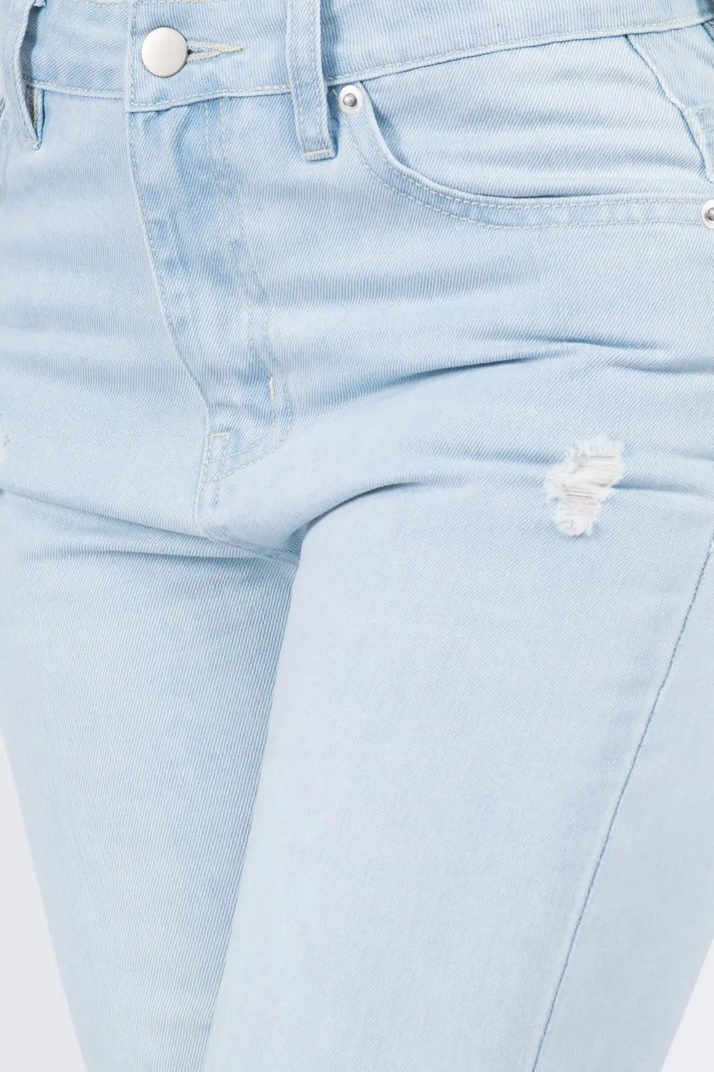 High Waisted Denim Jeans Denim - Celeste