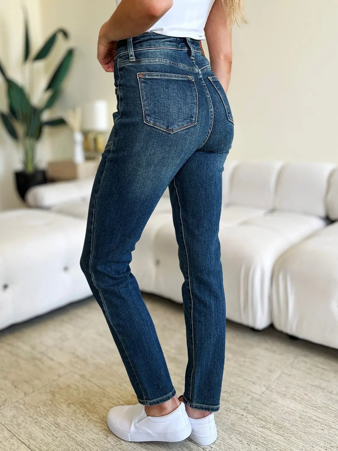 Judy Blue Full Size High Waist Skinny Jeans - Celeste