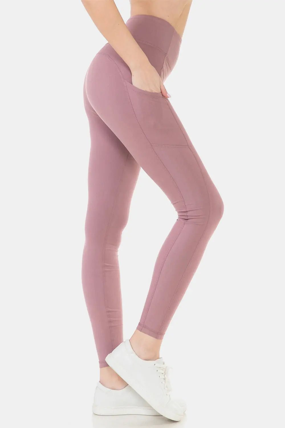 Leggings Depot Wide Waistband High Waist Leggings - Celeste