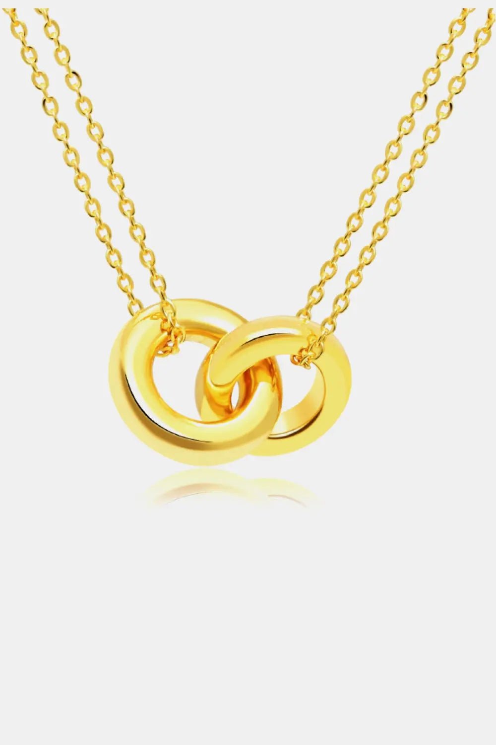 Linked Ring Pendant Chain Necklace - Celeste