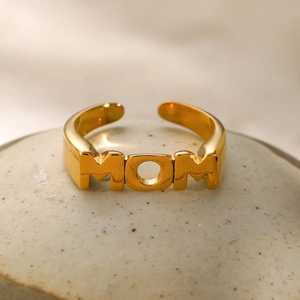 MOM Stainless Steel Open Ring - Celeste