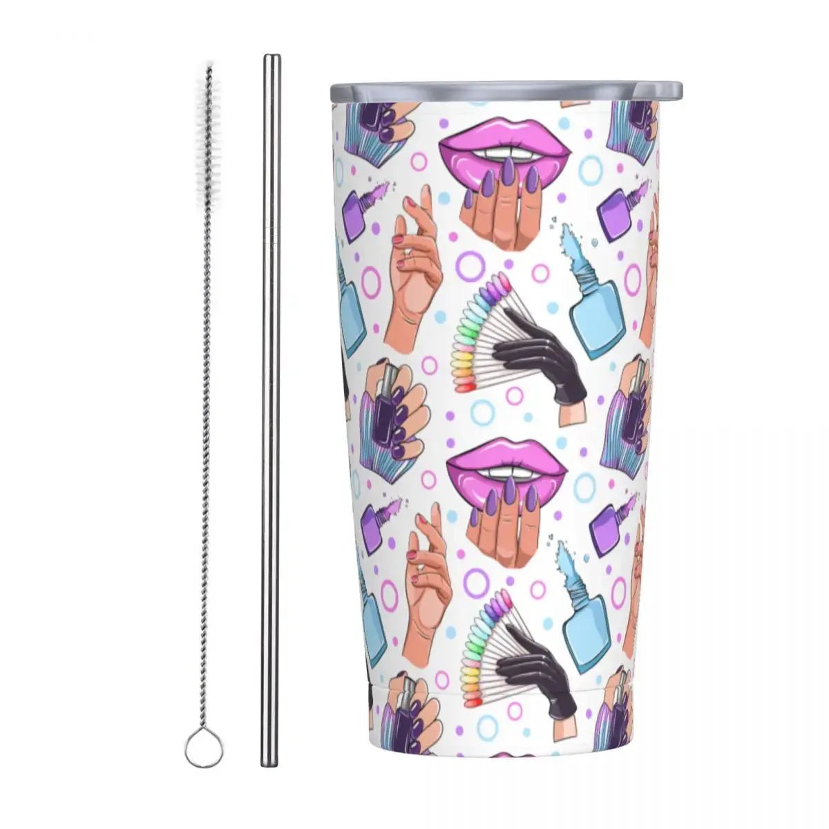 Nails And Manicure Accessories Tumbler With Straw - Celeste