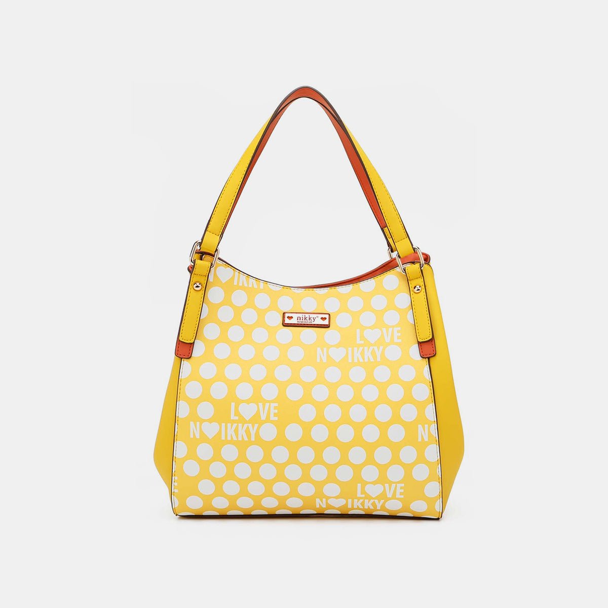 Nicole Lee USA Contrast Polka Dot Handbag - Celeste