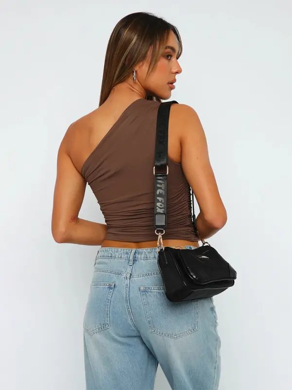 One Shoulder Tank - Celeste