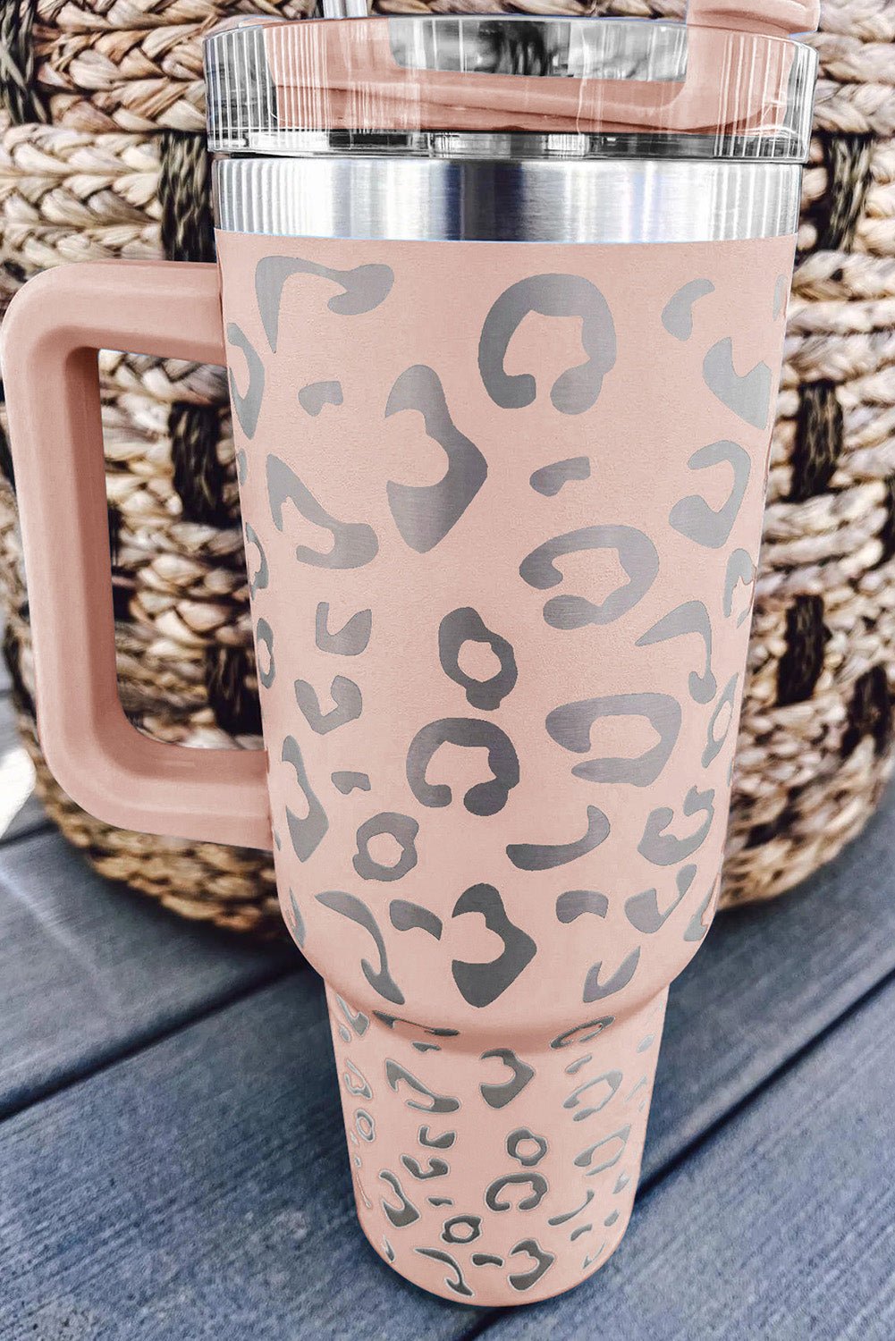 Pink Leopard Double Insulated Tumbler - 40oz - Celeste