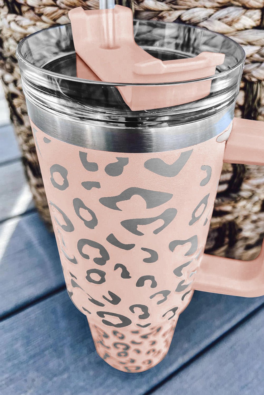 Pink Leopard Double Insulated Tumbler - 40oz - Celeste