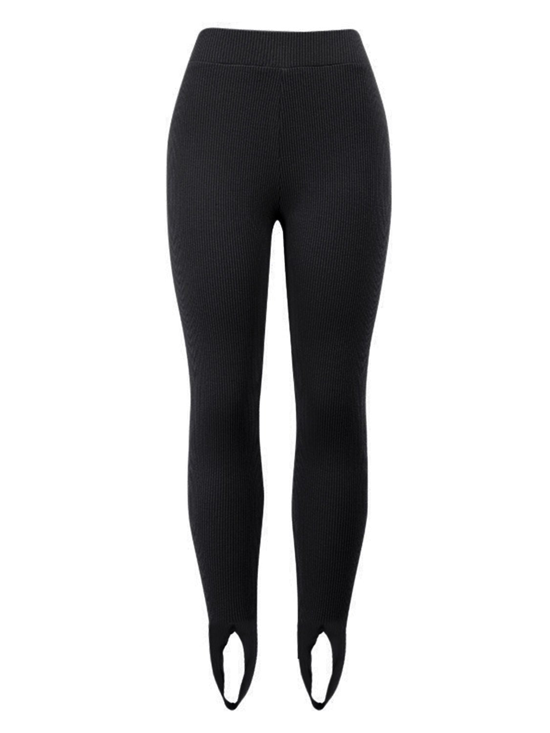 Ribbed Mid Waist Leggings - Celeste