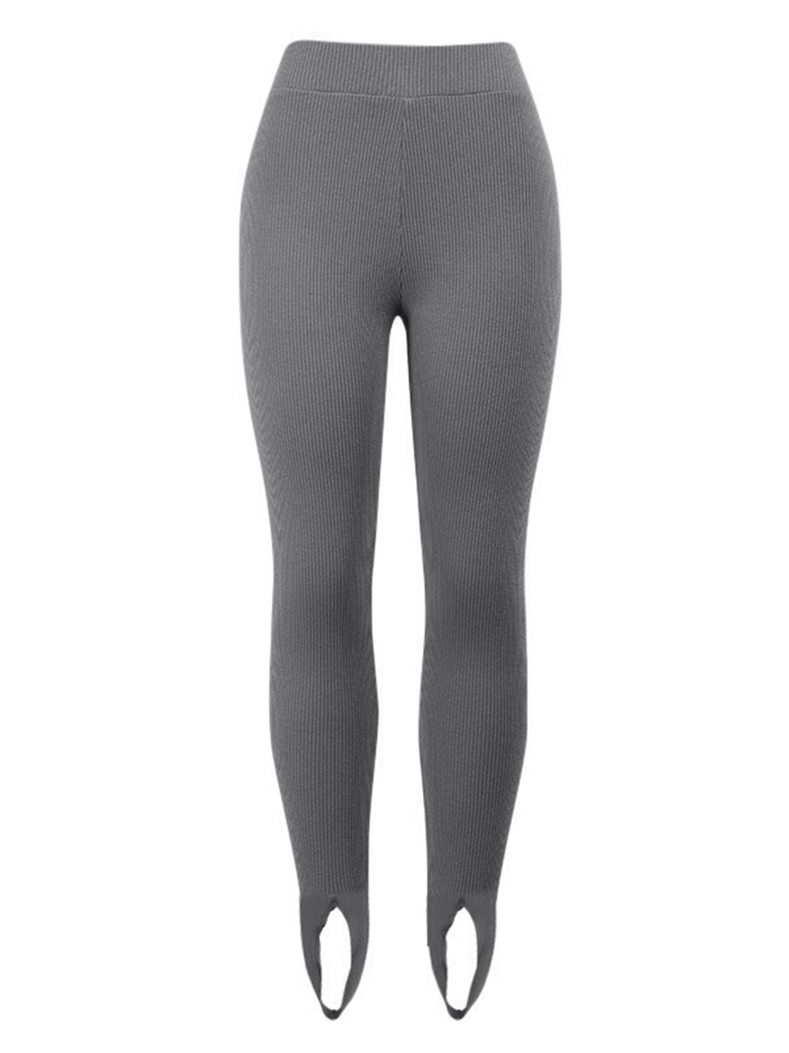 Ribbed Mid Waist Leggings - Celeste