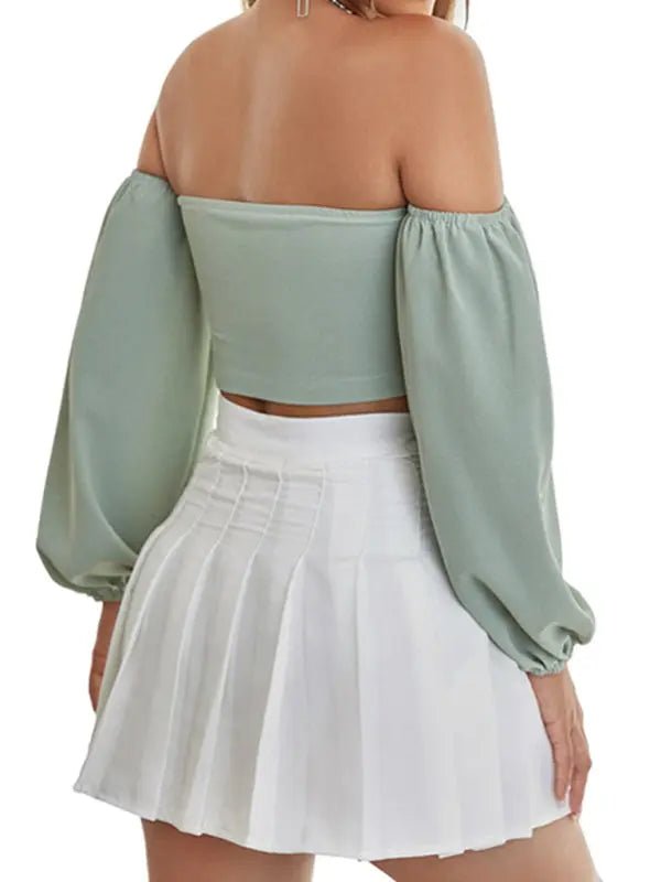 Sassy - Off - The - Shoulder Top - Celeste