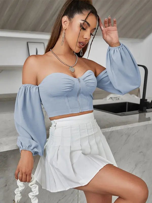 Sassy - Off - The - Shoulder Top - Celeste