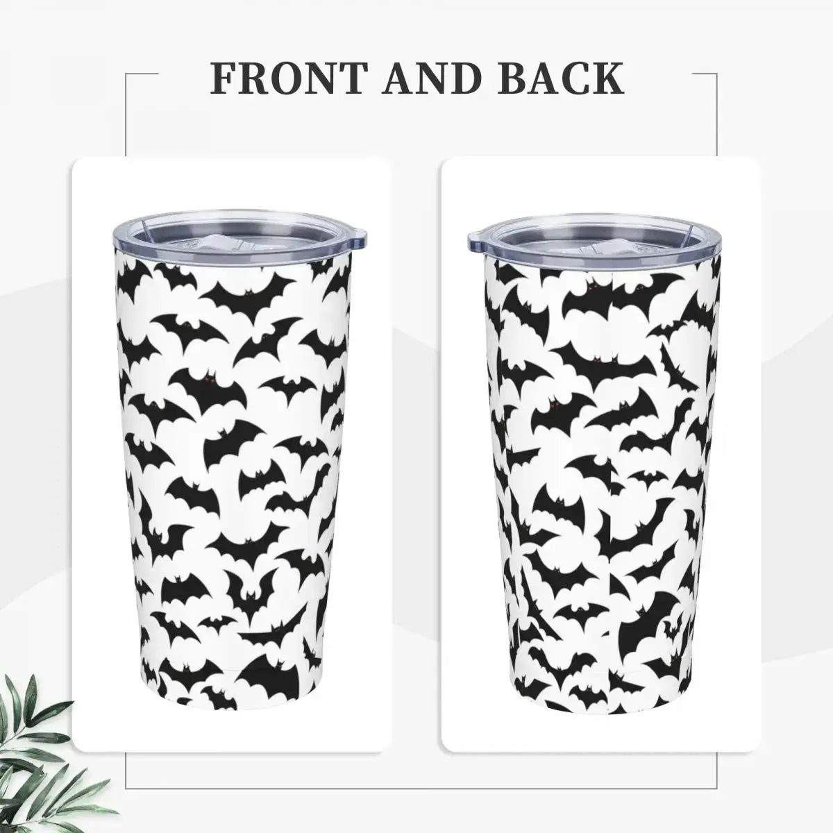 Stainless Steel Tumbler Halloween Bats - 20 oz - Celeste