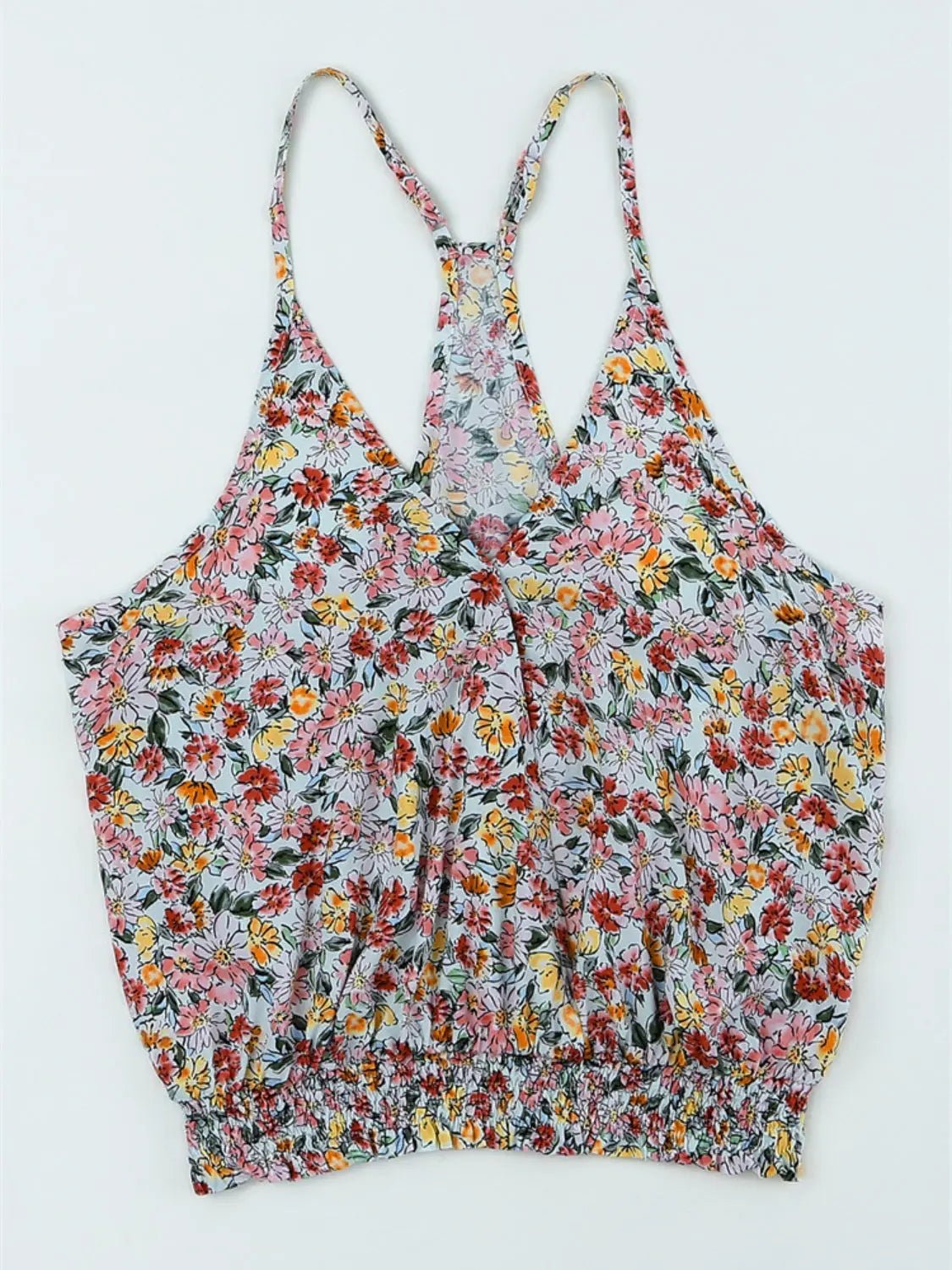 Surplice Floral Cami - Celeste