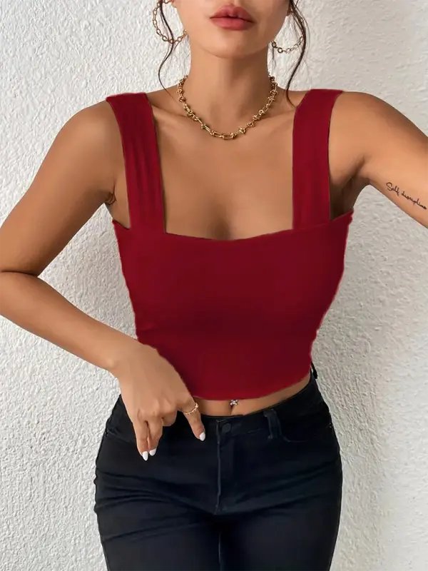 Too Hot - Cropped Tank - Celeste