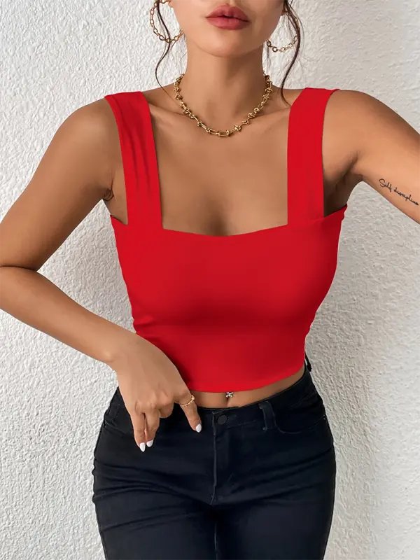 Too Hot - Cropped Tank - Celeste