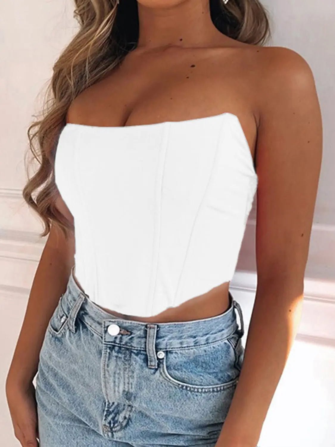 Tube Cropped Top - Celeste