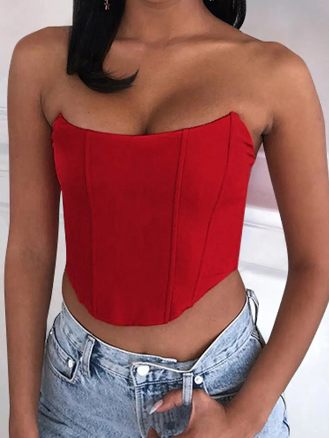 Tube Cropped Top - Celeste